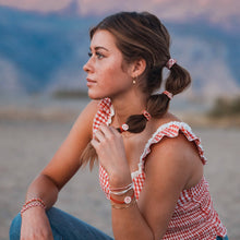 Load image into Gallery viewer, "Sweet" Pink Cherry Hair Tie Bracelets: Medium