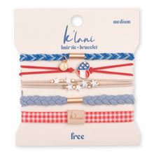 Load image into Gallery viewer, "Free" Patriotic Hair Tie Bracelets: Medium