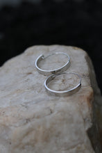Load image into Gallery viewer, Edge Hoops Earrings - Water Proof (Silver and Gold)