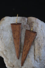 Load image into Gallery viewer, Mahogany Triangle Earrings