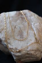 Load image into Gallery viewer, Quinn Double Layered Gold Necklace – 18K Gold Plated Stainless Steel Waterproof Chain Necklace