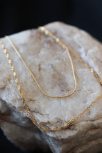 Load image into Gallery viewer, Quinn Double Layered Gold Necklace – 18K Gold Plated Stainless Steel Waterproof Chain Necklace