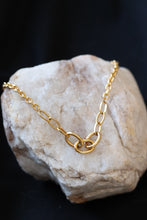 Load image into Gallery viewer, Ophelia Gold Toggle Necklace – 18K Gold Plated Stainless Steel Oval Link Chain