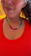 Load image into Gallery viewer, Rio Multicolor Gemstone Beaded Necklace | Colorful Jade Bead Necklace | Layering Necklace for Women
