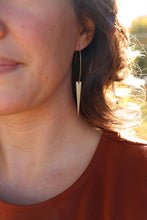 Load image into Gallery viewer, Spike Earrings | Waterproof 18K Gold Plated Stainless Steel Dangle Earrings | Hypoallergenic Statement Jewelry