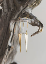 Load image into Gallery viewer, Spike Earrings | Waterproof 18K Gold Plated Stainless Steel Dangle Earrings | Hypoallergenic Statement Jewelry