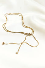 Load image into Gallery viewer, Close up shot of 3 in 1 necklace in gold.