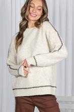 Load image into Gallery viewer, Cozy Oatmeal Knitted Sweater
