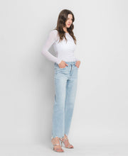 Load image into Gallery viewer, HIGH RISE SLIM WIDE JEANS MERITORIOUS
