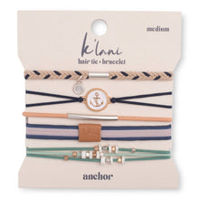 Load image into Gallery viewer, Anchor  Hair Tie Bracelets: Medium
