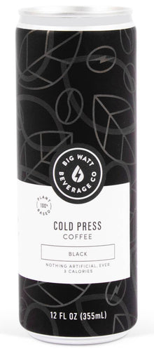 Black Cold Press Coffee. No Artificials.