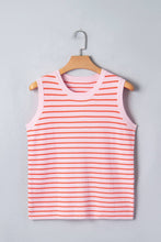 Load image into Gallery viewer, Axel Pink Striped Knit Sleeveless Casual Sweater Top
