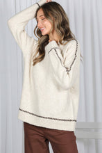 Load image into Gallery viewer, Cozy Oatmeal Knitted Sweater
