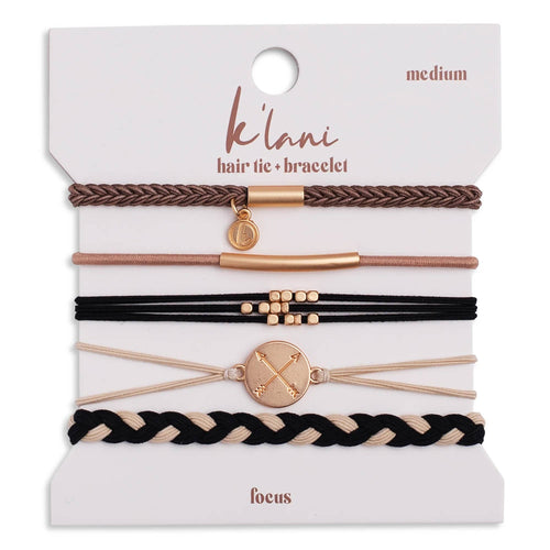 Medium Focus K'lani hair tie and bracelet