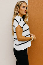 Load image into Gallery viewer, White Striped Sweater Tee
