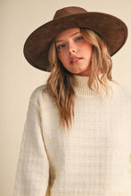 Load image into Gallery viewer, QUILTED KNIT MOCK NECK SWEATER MSW11618: Red / L

