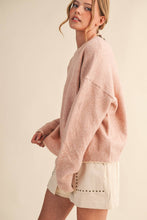 Load image into Gallery viewer, CONTRAST KNIT SCALLOPED EDGE SWEATER MSW11114: Olive / S
