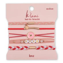 Load image into Gallery viewer, Love Hair Tie Bracelets: Medium
