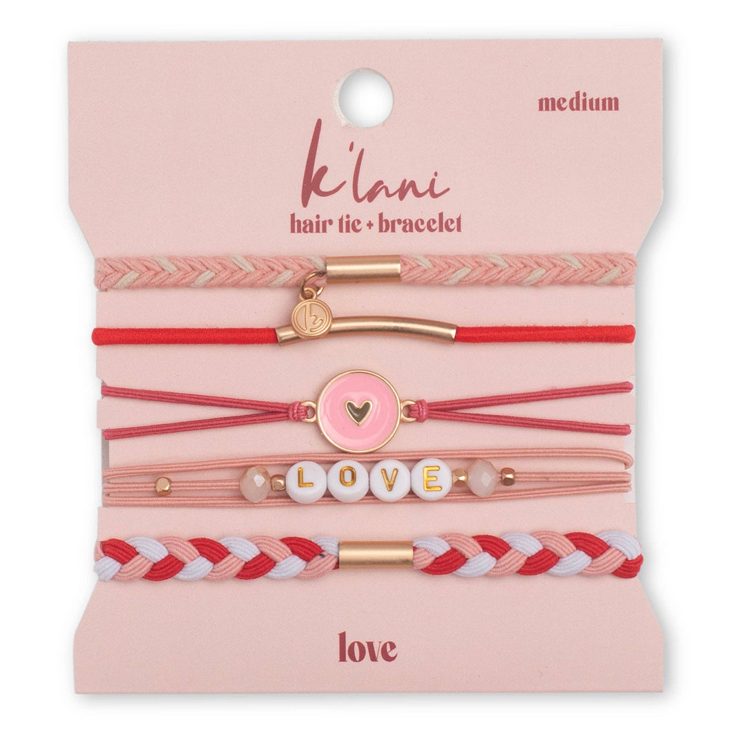 Love Hair Tie Bracelets: Medium