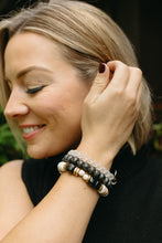 Load image into Gallery viewer, Lady wearing the Aimee Bracelet Stack.

