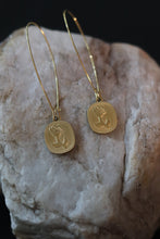 Load image into Gallery viewer, Gold Bella Rose Dangle Earrings 
