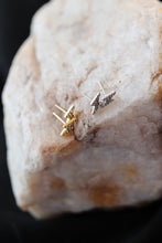 Load image into Gallery viewer, Gold CZ Lightning Bolt Studs, 18k gold plated, stainless steel

