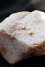 Load image into Gallery viewer, Gold CZ Lightning Bolt Studs, 18k gold plated, stainless steel
