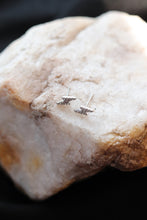 Load image into Gallery viewer, Silver CZ Lightning Bolt Studs, 18k gold plated, stainless steel
