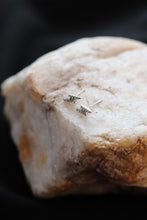 Load image into Gallery viewer, Silver CZ Lightning Bolt Studs, 18k gold plated, stainless steel
