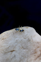 Load image into Gallery viewer, Blue Stud Earrings | 18K Gold Plated Stainless Steel Crystal Studs | Waterproof &amp; Hypoallergenic
