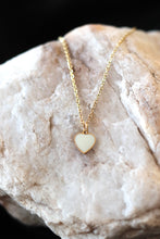Load image into Gallery viewer, White Charm Heart Necklace - Stainless Steel, Gold Plated

