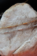 Load image into Gallery viewer, Silver Satellite Bar Necklace - Waterproof Everyday Piece
