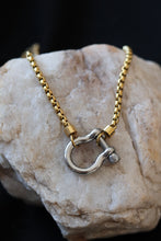 Load image into Gallery viewer, Gold Piper Two Tone Necklace – 18K Gold Plated Stainless Steel Mixed Metal Chain (18.5”)
