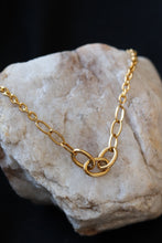 Load image into Gallery viewer, Ophelia Gold Toggle Necklace – 18K Gold Plated Stainless Steel Oval Link Chain
