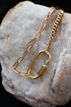 Load image into Gallery viewer, Gold Link Carabiner Necklace – 18K Gold Plated Stainless Steel Statement Chain
