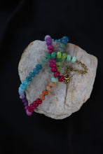 Load image into Gallery viewer, Rio Multicolor Gemstone Beaded Necklace | Colorful Jade Bead Necklace | Layering Necklace for Women
