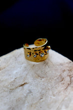 Load image into Gallery viewer, Charlotte Clear Stone Gold Statement Ring, Waterproof Gold Ring, 18K Gold Plated Stainless Steel Ring, Hypoallergenic Jewelry, Tarnish Resistant Ring
