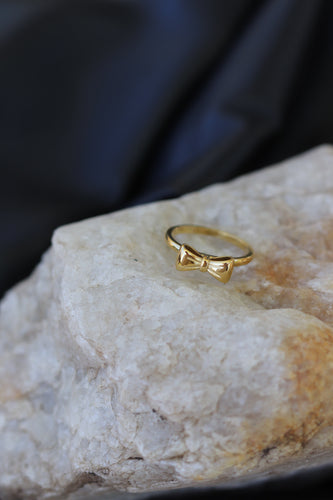 Bow Ring - Gold (Size 6, 7 or 8) Water Proof