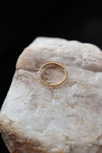 Load image into Gallery viewer, Dainty Twisted Gold Ring – 18K Gold Plated Stainless Steel Open Back Stacking Ring
