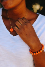 Load image into Gallery viewer, Hope Necklace - Tangerine (Ceramic and Gold)
