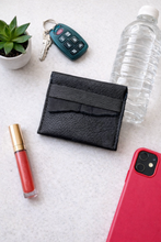 Load image into Gallery viewer, Upcycled Leather Clutch Wallet - Black Soft Pebble
