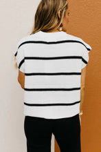 Load image into Gallery viewer, White Striped Sweater Tee
