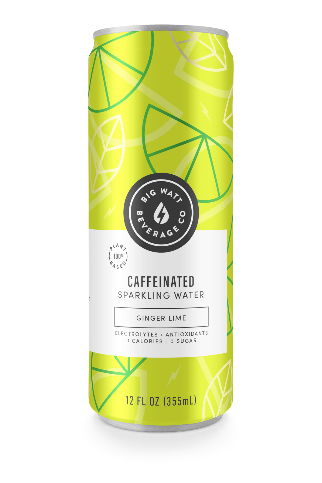 Ginger Lime Caffeinated Sparkling Water.