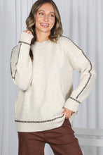 Load image into Gallery viewer, Cozy Oatmeal Knitted Sweater
