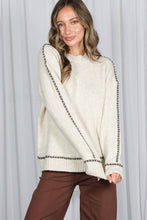 Load image into Gallery viewer, Cozy Oatmeal Knitted Sweater
