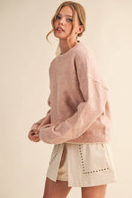 Load image into Gallery viewer, CONTRAST KNIT SCALLOPED EDGE SWEATER MSW11114: Olive / S
