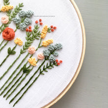 Load image into Gallery viewer, Beginner Embroidery Kit - Wildflowers Indian Summer
