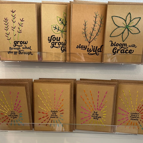 Brown paper cards.