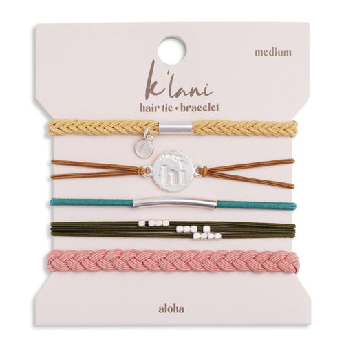 Aloha: Small. Hair tie plus bracelet. 