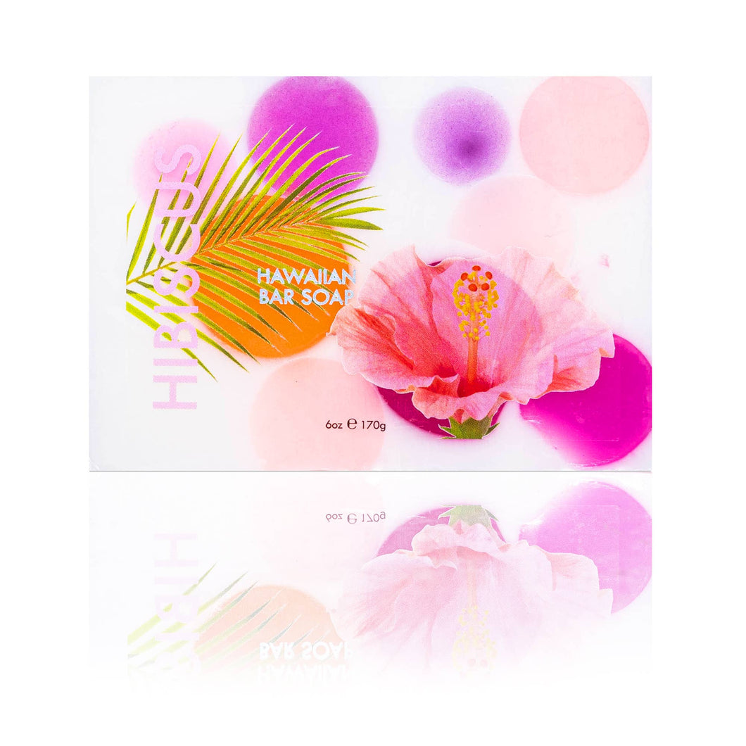 Hibiscus Bar Soap with Kukui & Coconut Oil 6oz.